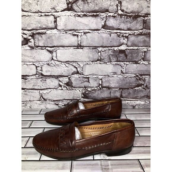 Lorenzo Banfi Brown Leather VTG Loafers Dress Shoes Men’s Sz 8.5M US/41.5-42EU main image 14